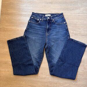 NWT Madewell Curvy 90s Straight Jeans Medium Dark Wash High Rise